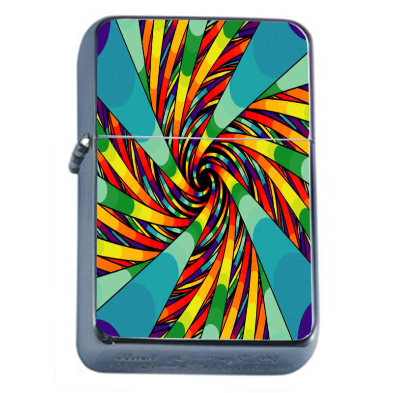 Trippy Art Em5 Flip Top Oil Lighter Windproof