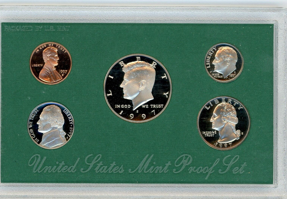 1997 US Proof Set VIRTUALLY SPOT, TONING, HAZE FREE PQ