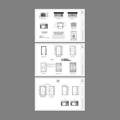14x24 1-Car Garage -- 336 sq ft -- PDF Floor Plan -- Model 1