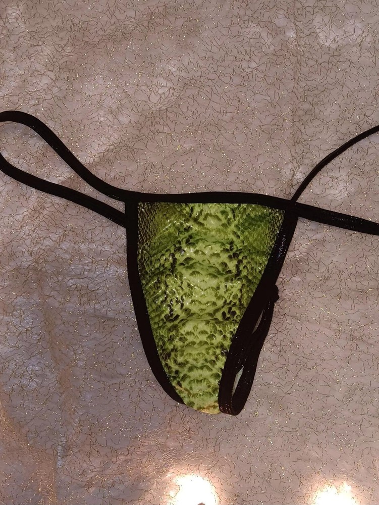 Exotic Stripper Dancewear 3pc Tie-side Booty Short Set W/ Thong & scrunch-butt