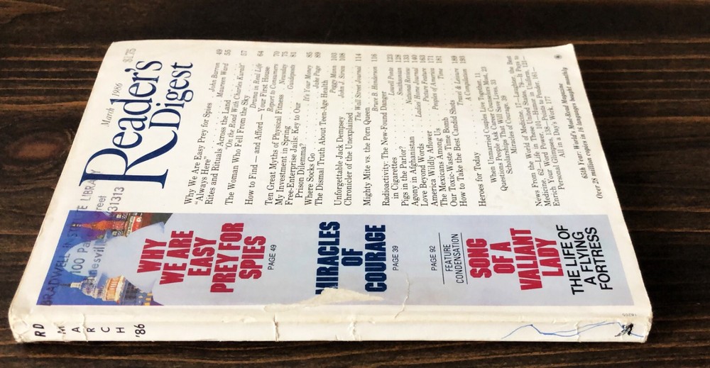 Reader's Digest Magazine - March 1986