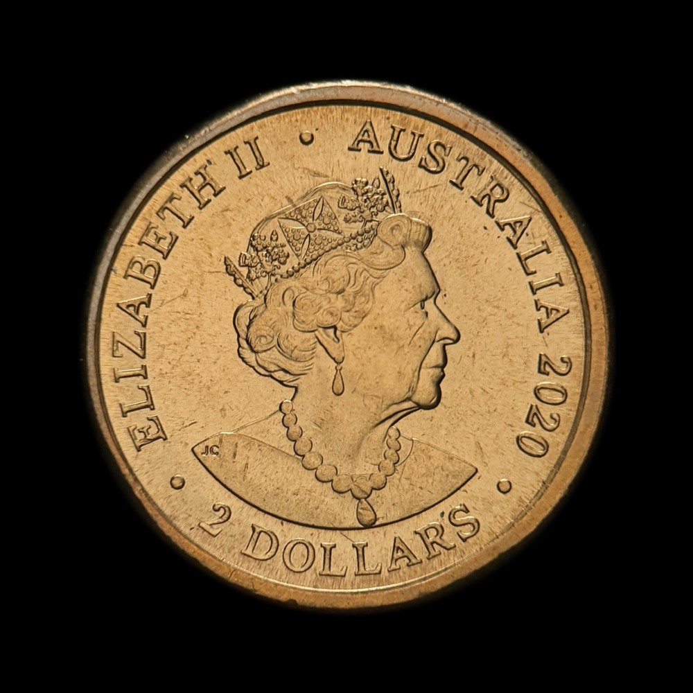 AUSTRALIA. 2020, 2 Dollars - Cherry Blossoms 🌸 Kangaroo 🦘Emu, Dedication 1