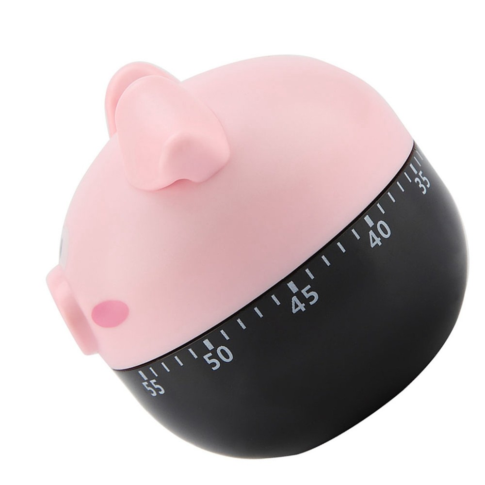Cartoon Pig Kitchen Mechanical Timer Pink