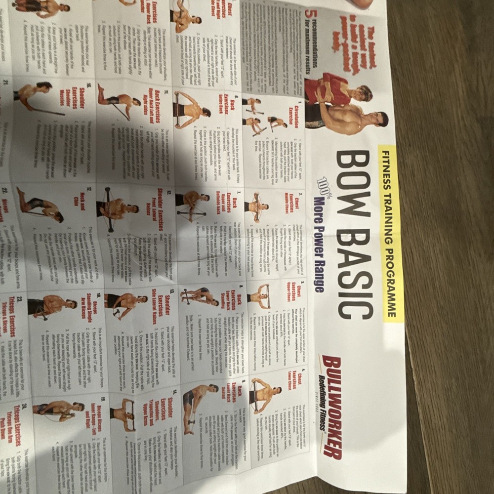 Bullworker Bow Basic (72cm) - Isometric Strength Training Equipment - VGC