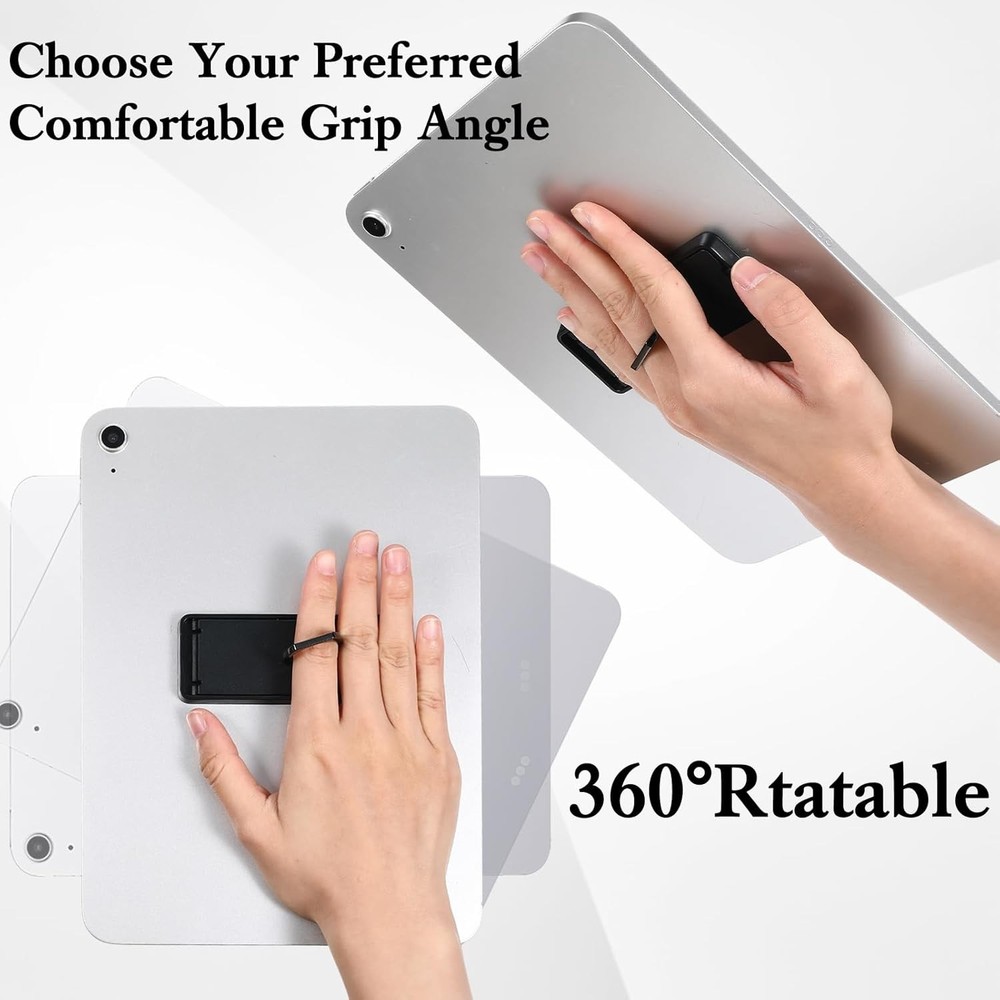 Universal Tablet Ring Holder Black Tablet Stand Foldable Multi Angle Tablets