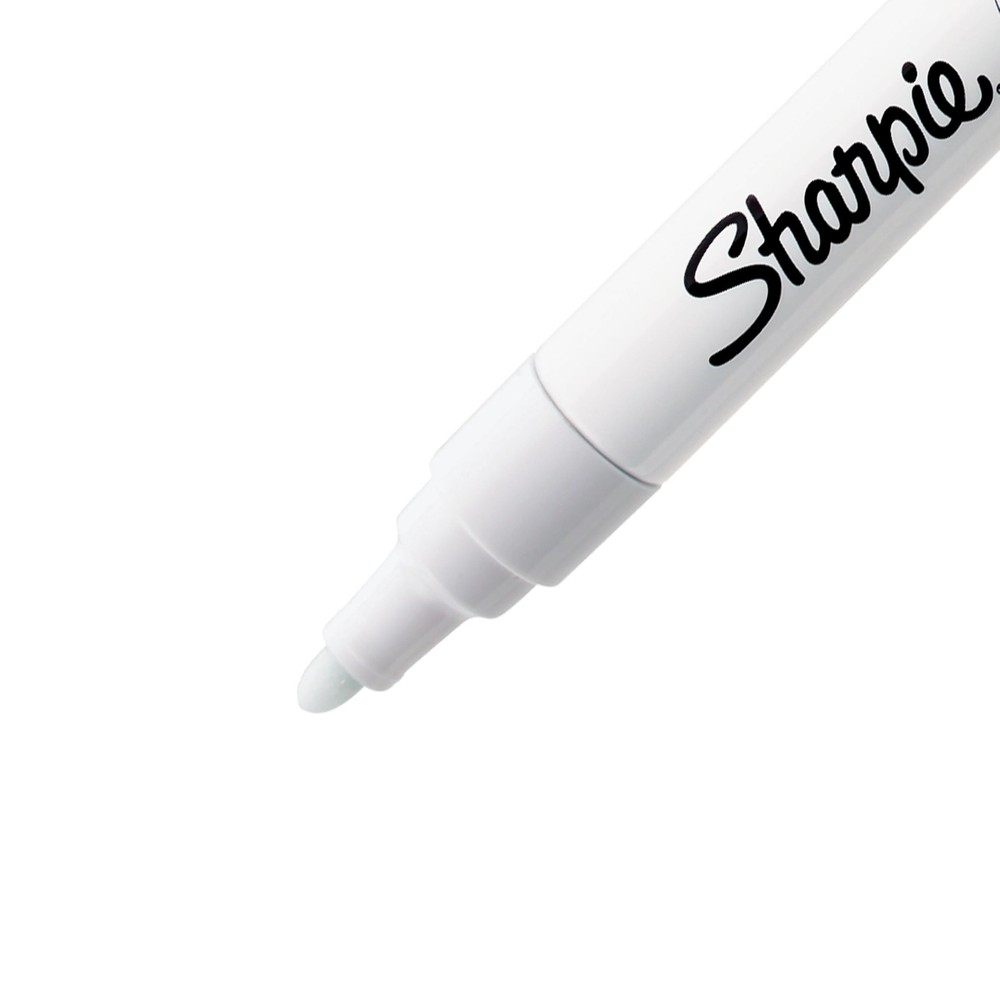 Sharpie Oil-Based Paint Markers, Medium Point, 1 Count (Pack of 2), White