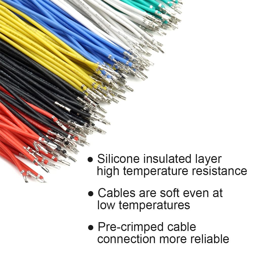 elechawk GH1.25 Connectors and Pre-Crimped Silicone Cables Compatible with JS...