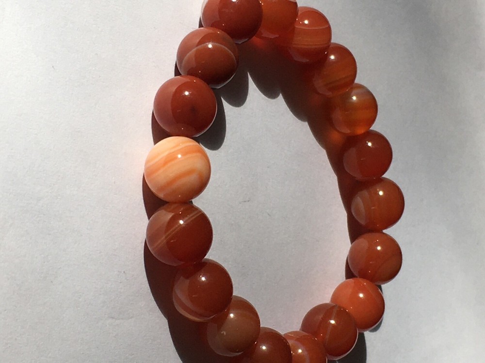 carnelian bracelet 10mm