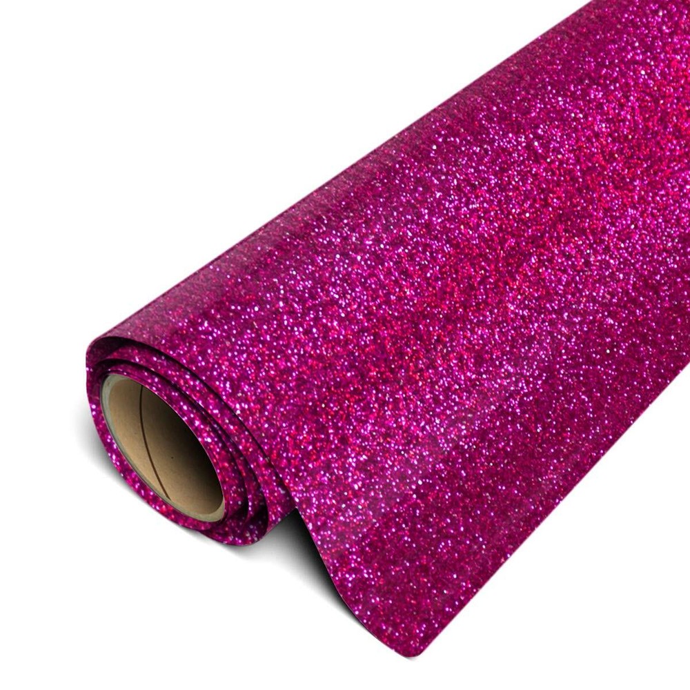 Glitter HTV 11.8"x5ft Roll - Iron on Heat Transfer Vinyl Cherry