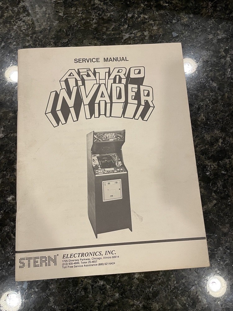 Stern Astro Invader Arcade Game Service Manual Original