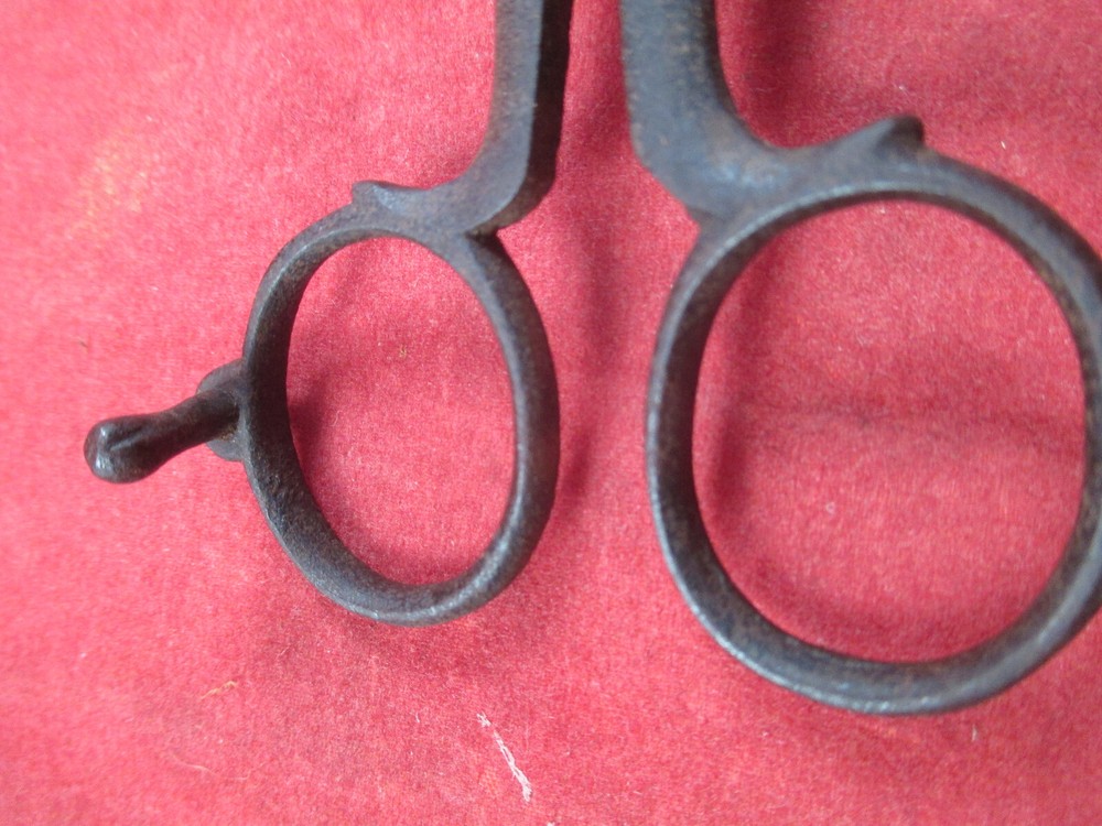 Antique Iron Candle / Wick Cutter / Scissors Tool spring loaded hand made.