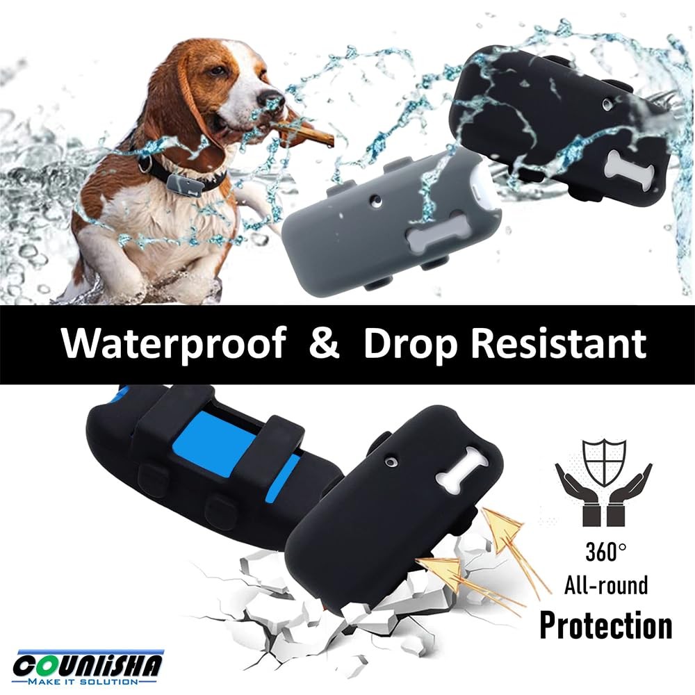 2 Pack Silicone Holder Compatible for Tractive GPS Pet Tracker,Rubber black