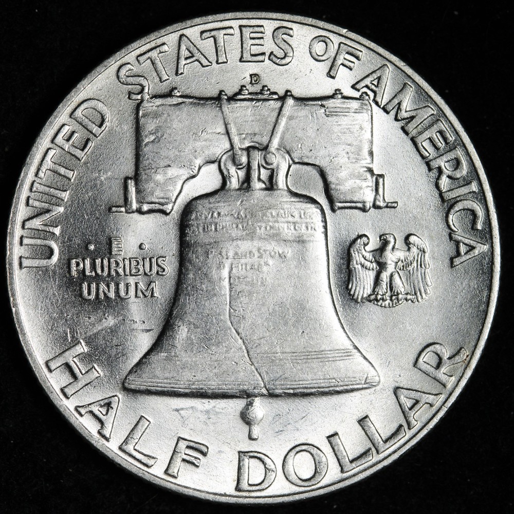1949-D Franklin Silver Half Dollar BU *UNCIRCULATED* MS E388 GUNN
