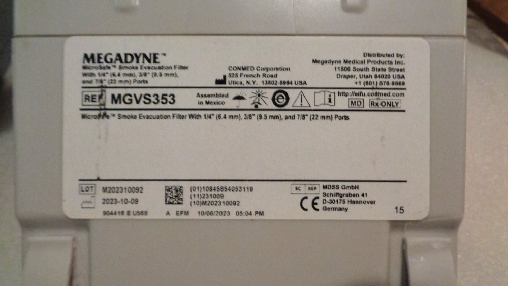 Megadyne ECVV120 MiniVac Smoke Evacuator with Filter