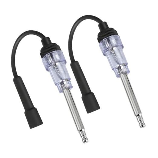 2PCS Car Inline Spark Plug Tester, Straight Boot Ignition Coil Armature 2pcs