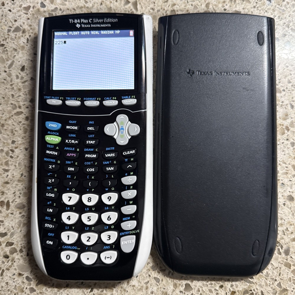 Texas Instruments TI-84 Plus Silver Edition Graphing Calculator - Black Cover