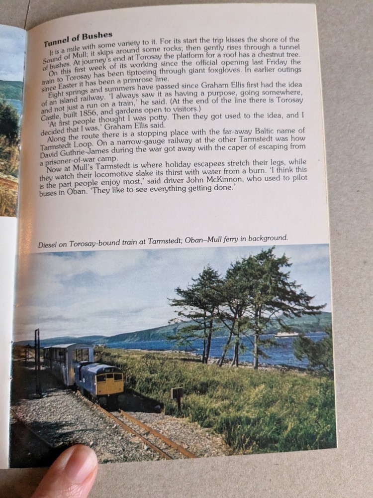 Mull Railway Booklet.....Vintage.....Scotland