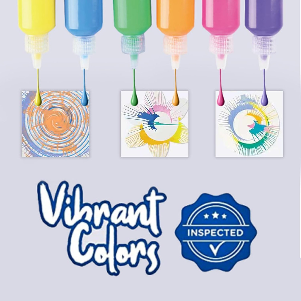 Spin & Paint Refill Pack for Spin Art Machine Spin Art Kit, Art Design Card, Ste