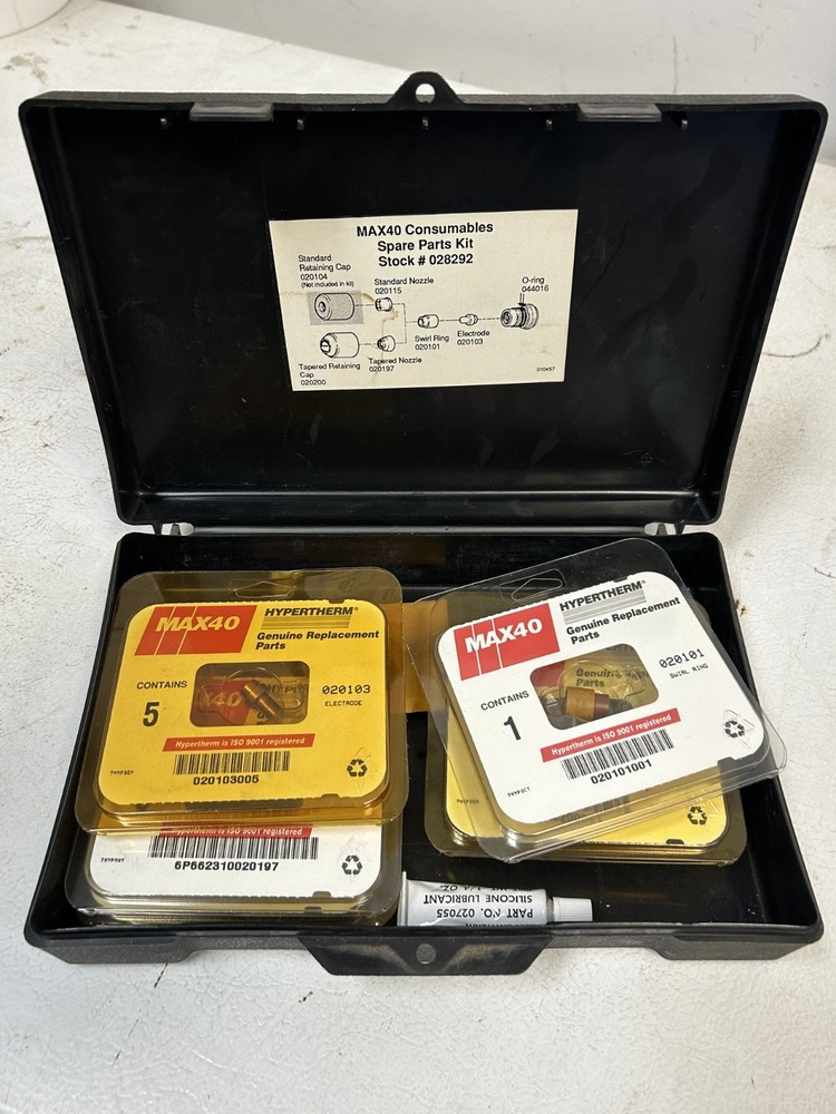 Hypertherm 028292 Max40 Consumables NEW but missing 2 020197nozzles