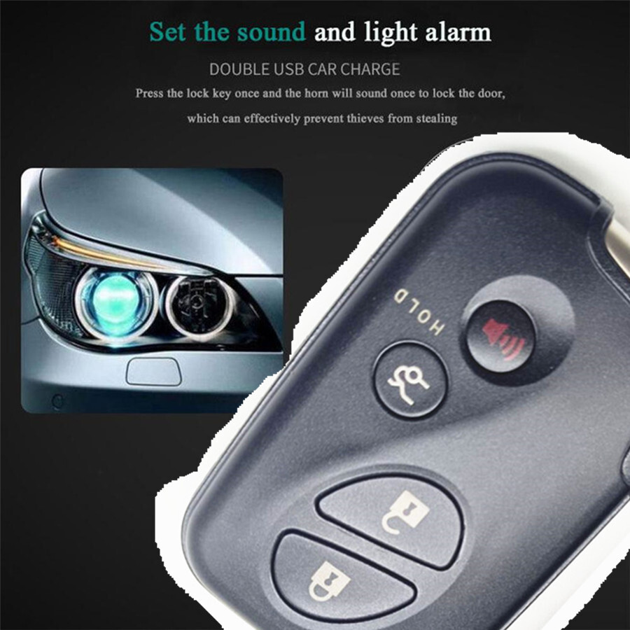 12V Keyless Entry Car Engine Start Alarm System Remote One-button Starter Set