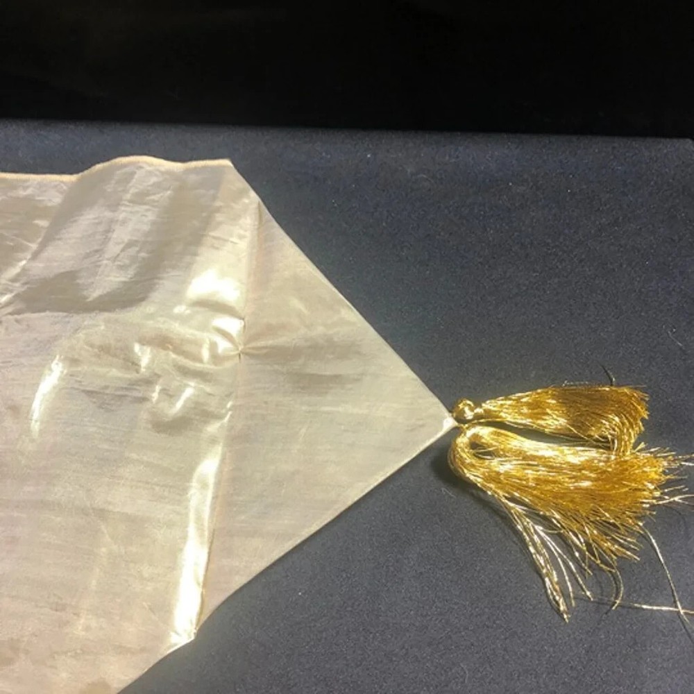 Gold Lame Table Runner with Tassels Approximately 68"x14"