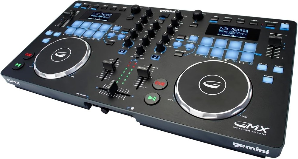 Professional Portable DJ Controller with Touch-Sensitive Jog Wheels & XLR Output