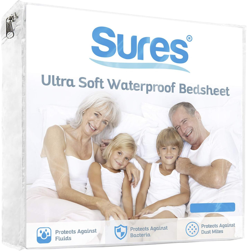 Waterproof Mattress Protector - King Size Bedsheet - Fitted Machine Washable Bed