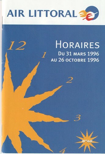 Air Littoral timetable 1996/03/31