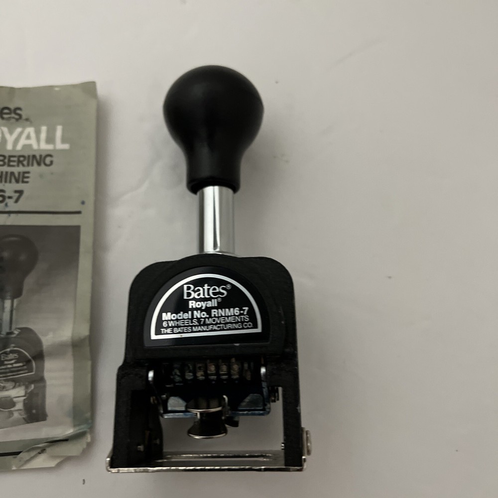 Bates Royal RNM6-7 Automatic Numbering Machine