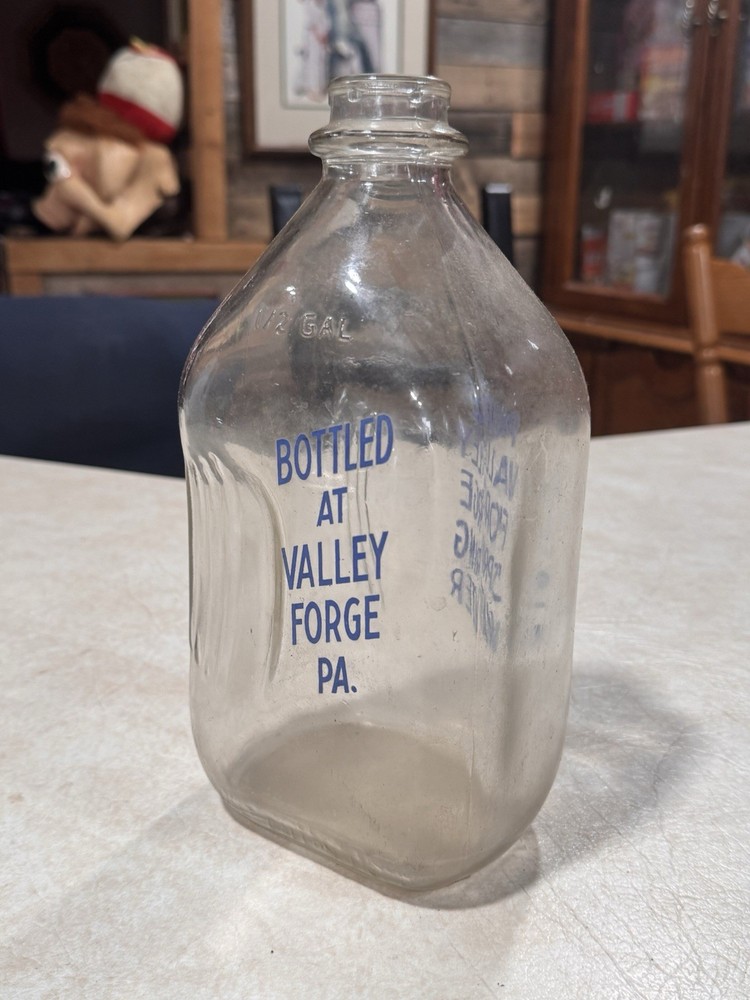 vintage glass spring water bottle
