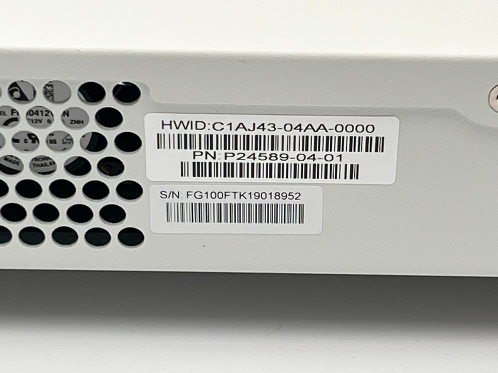 FORTINET FORTIGATE 100F FG-100F SECURITY APPLIANCE