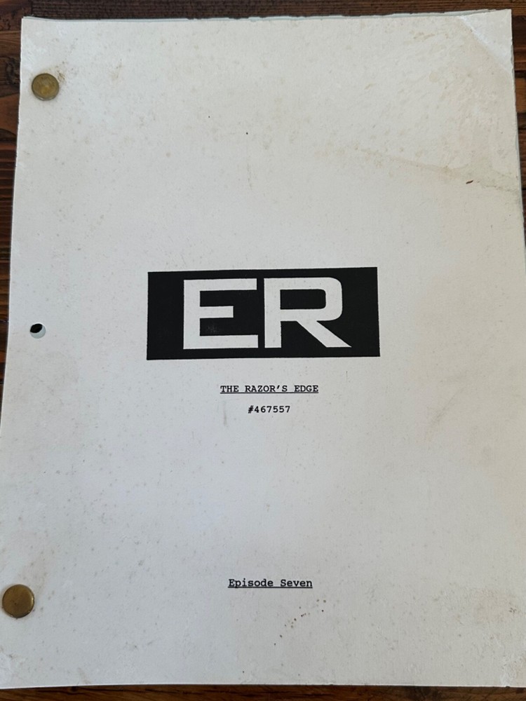 ORIGINAL ER TV SHOW SCRIPT EPISODE THE RAZOR'S EDGE