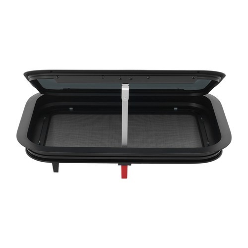 RV Exit Window W/ Trim Ring & Screen Push Out Camper Venting Window 22*15 Inch