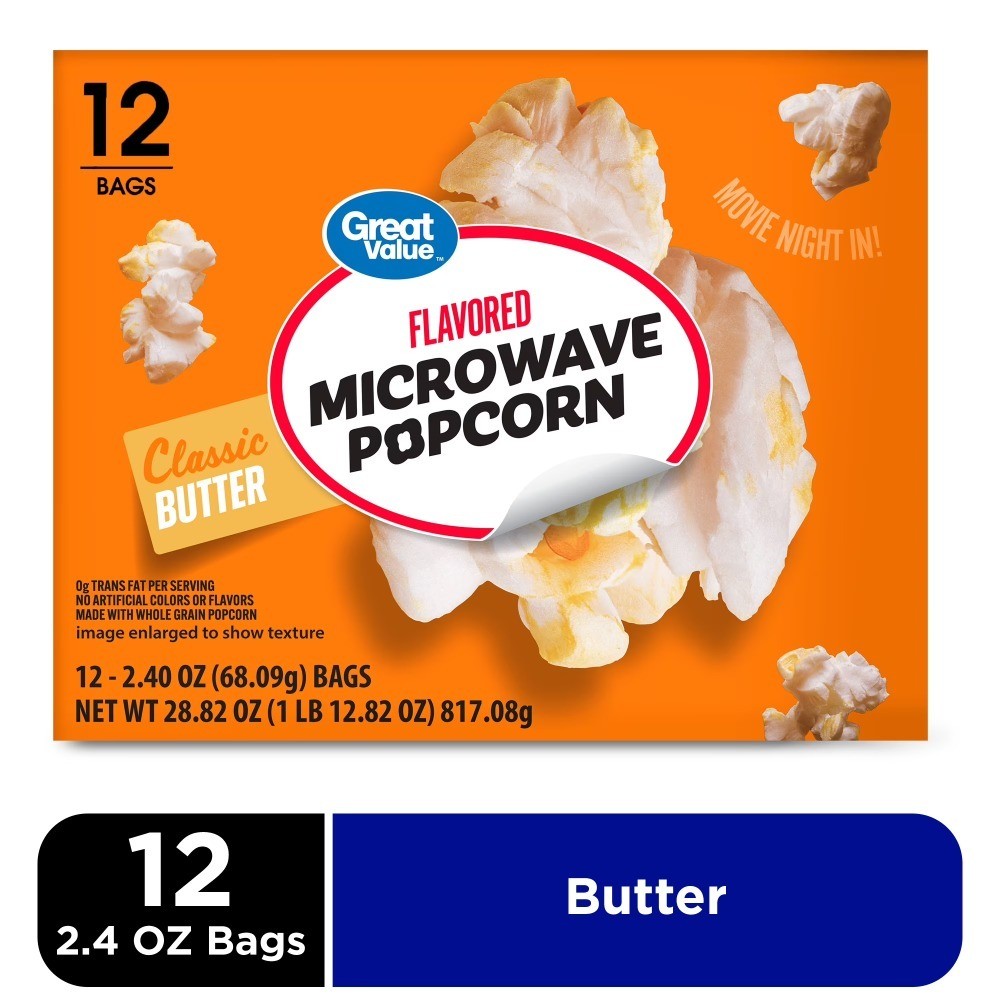 Classic Butter Flavored Microwave Popcorn, 2.4 oz, 12 Count