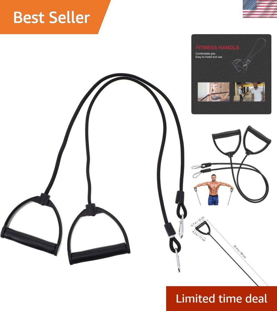 Lightweight Exercise Bands for Strength Training with Easy Grip Handles - Black