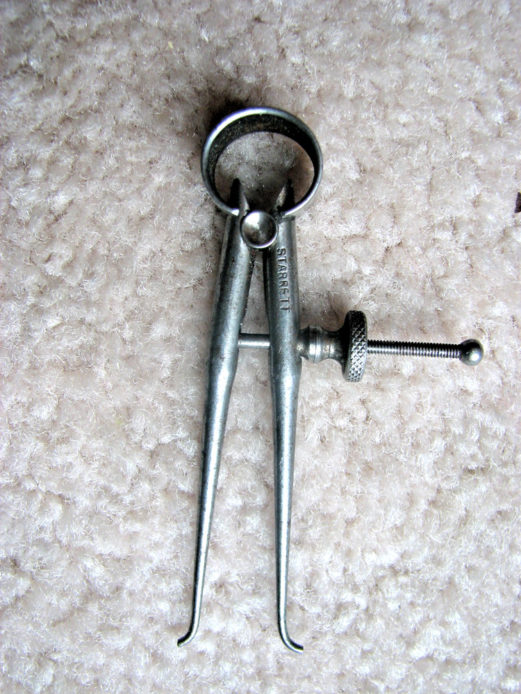 Vintage Starrett 3" Round Leg Inside Caliper