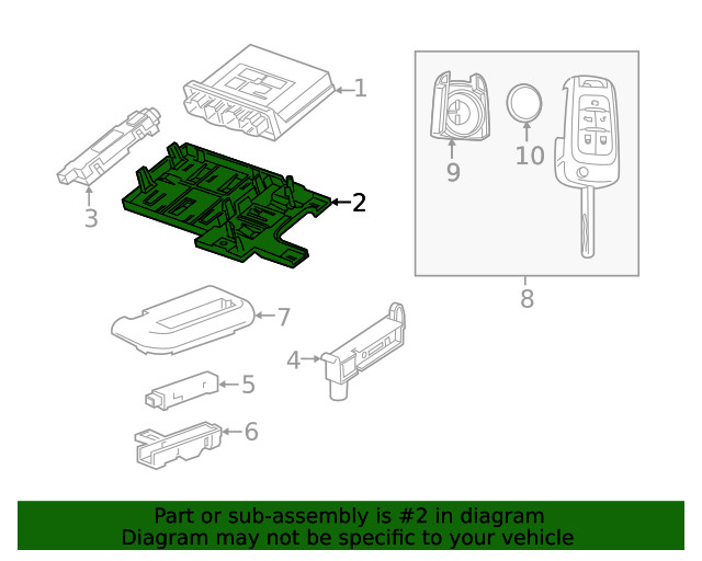 Genuine GM Keyless Entry Control Module Bracket 92273043