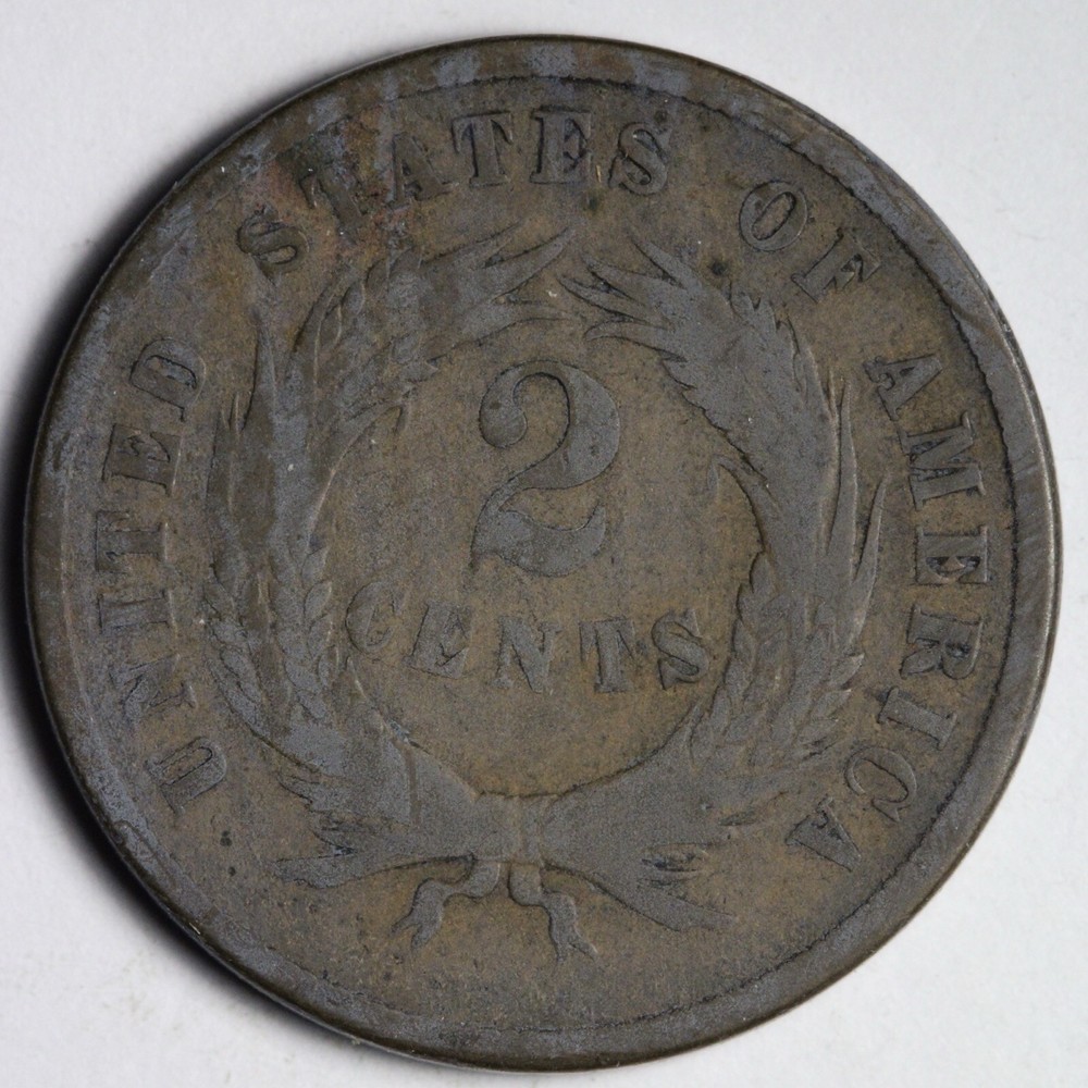 1865 Two Cent Piece FINE E344 IDCM