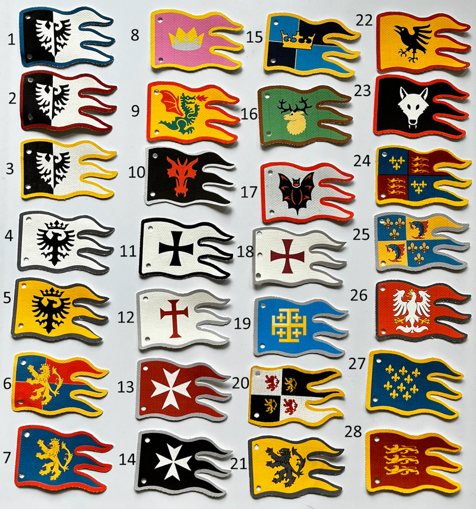 Custom Flags for Lego Castle and Medieval