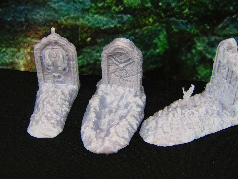 5pc Disturbed Graves Graveyard / Cemetery Scatter Terrain Scenery Tabletop