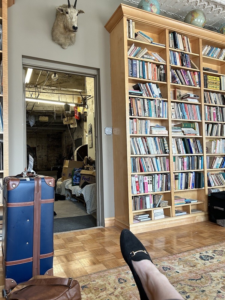 Antique bookshelves