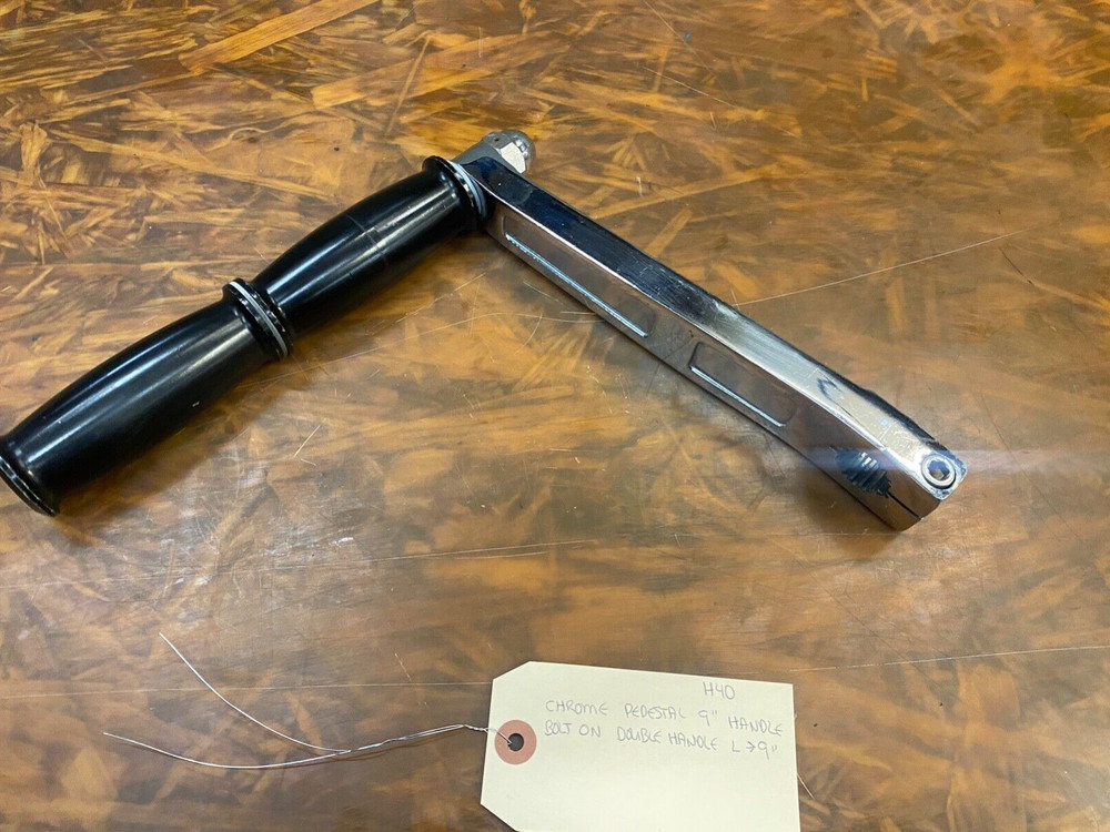 Chrome Pedestal Winch Handle 9" bolt on double handle, length 9"