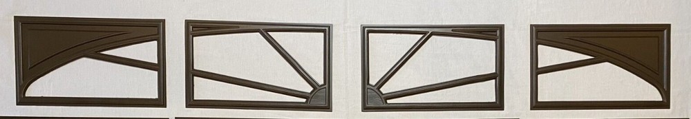 Dark Brown Amarr Garage Door Window Kit Short Panel Frame Insert Glass Options
