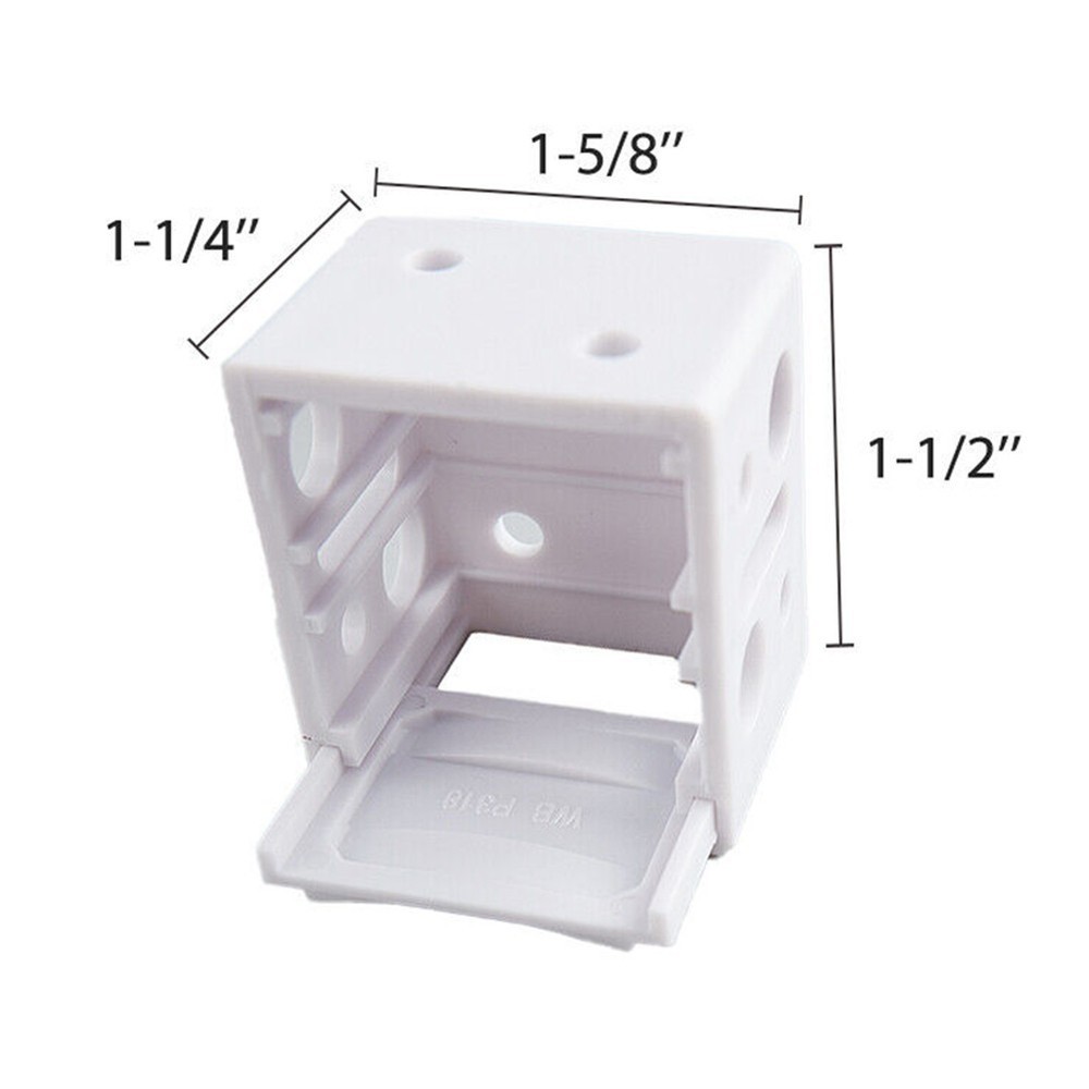 Blind Brackets Mounting Support Simple White Low Profile Box Plastic Reliable