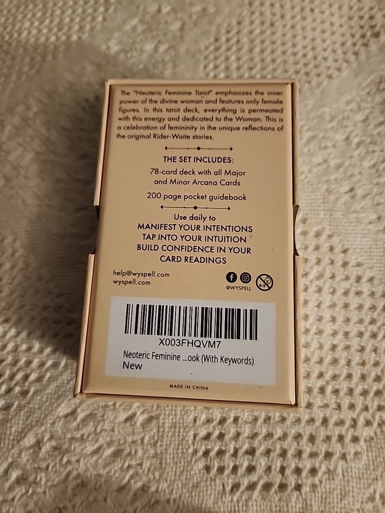 Wyspell Neoteric Feminine Tarot Cards Deck with Guidebook