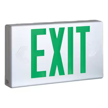 Cooper Lighting Lpx7 Exit Sign, White, 1 Or 2 Face(S), Led, Universal Mount,