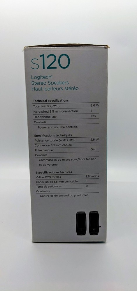 Logitech S-120 Desktop Speaker System Black