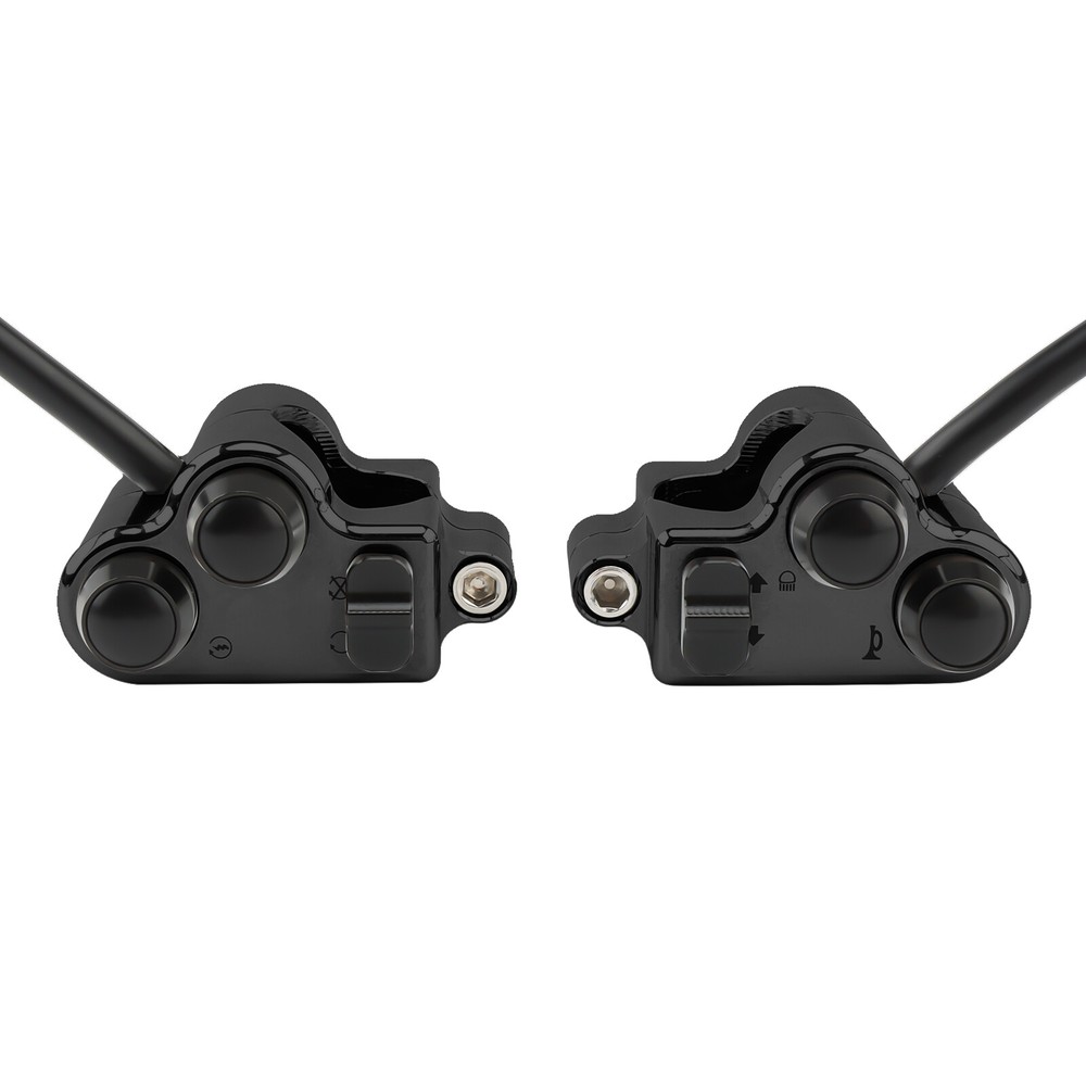 Motorcycle Universal 1" Handlebar Control Switch For Harley Sportster Dyna Black