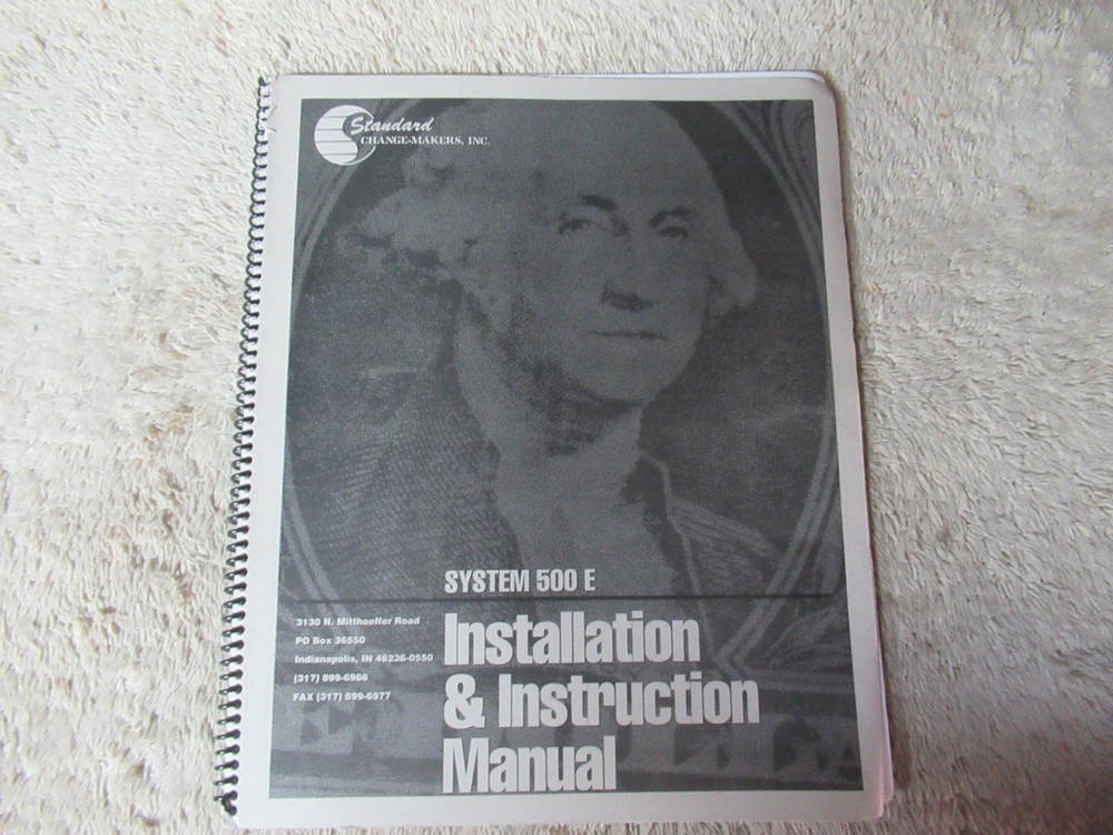 STANDARD CHANGER SYSTEM 500E     arcade game manual