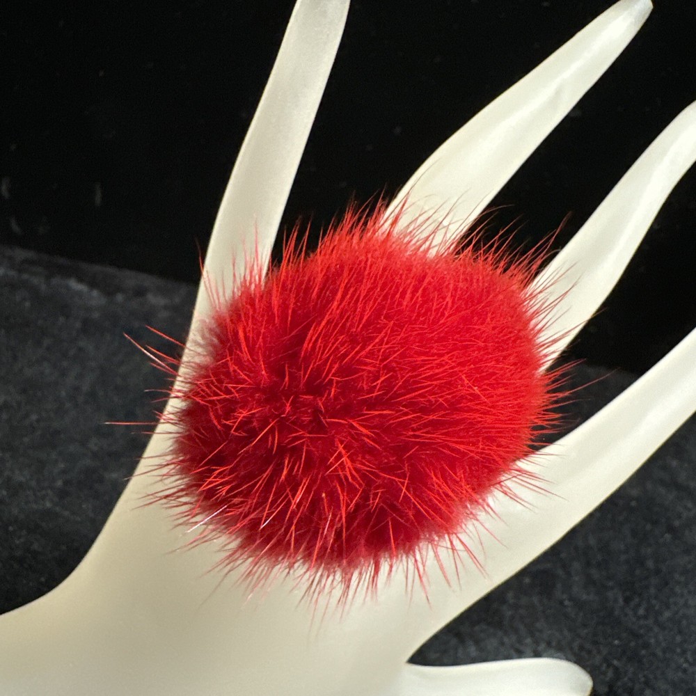 Artisan Red Mink Ring